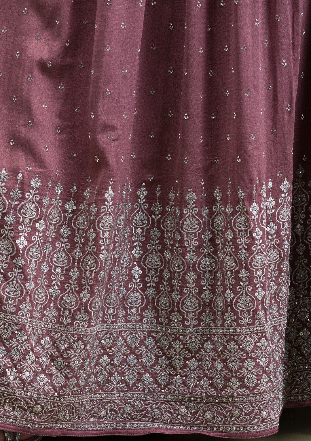 Light Brown Zariwork Georgette Readymade Salwar Suit-Koskii