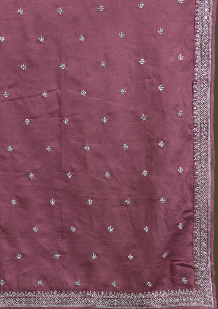 Light Brown Zariwork Georgette Readymade Salwar Suit-Koskii