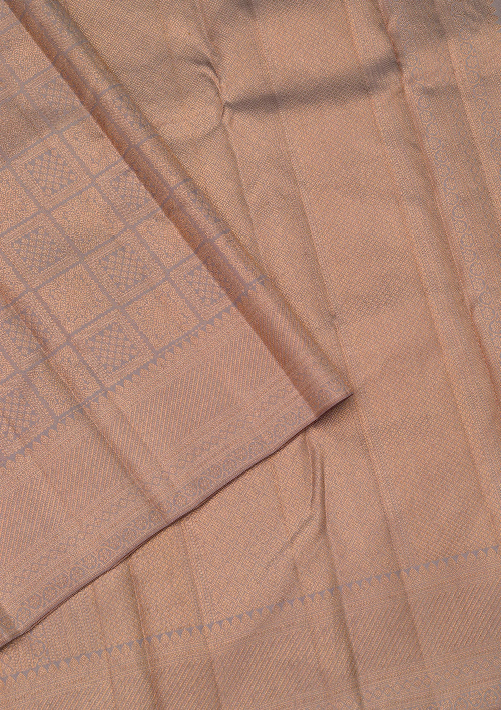 Grey Zariwork Pure Silk Saree-Koskii