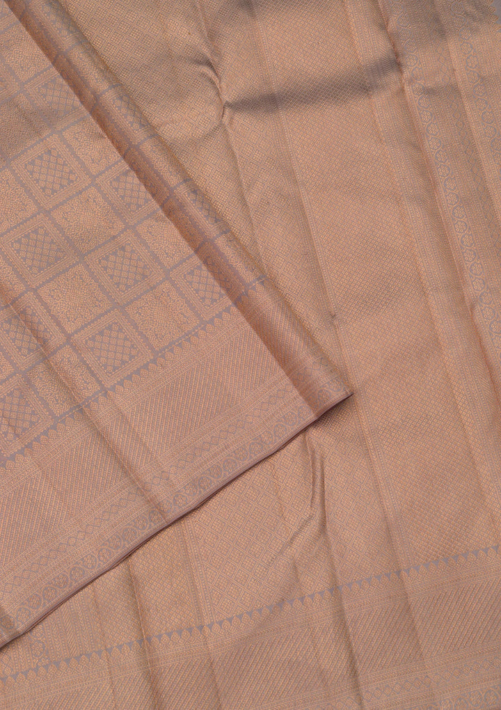 Grey Zariwork Pure Silk Saree-Koskii