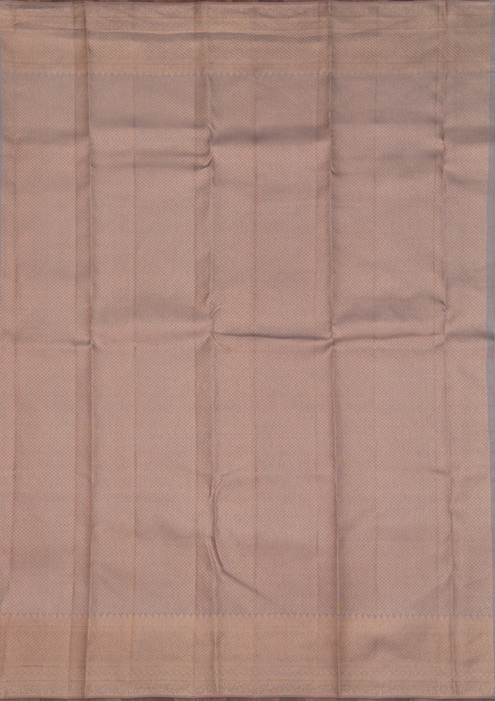 Grey Zariwork Pure Silk Saree-Koskii