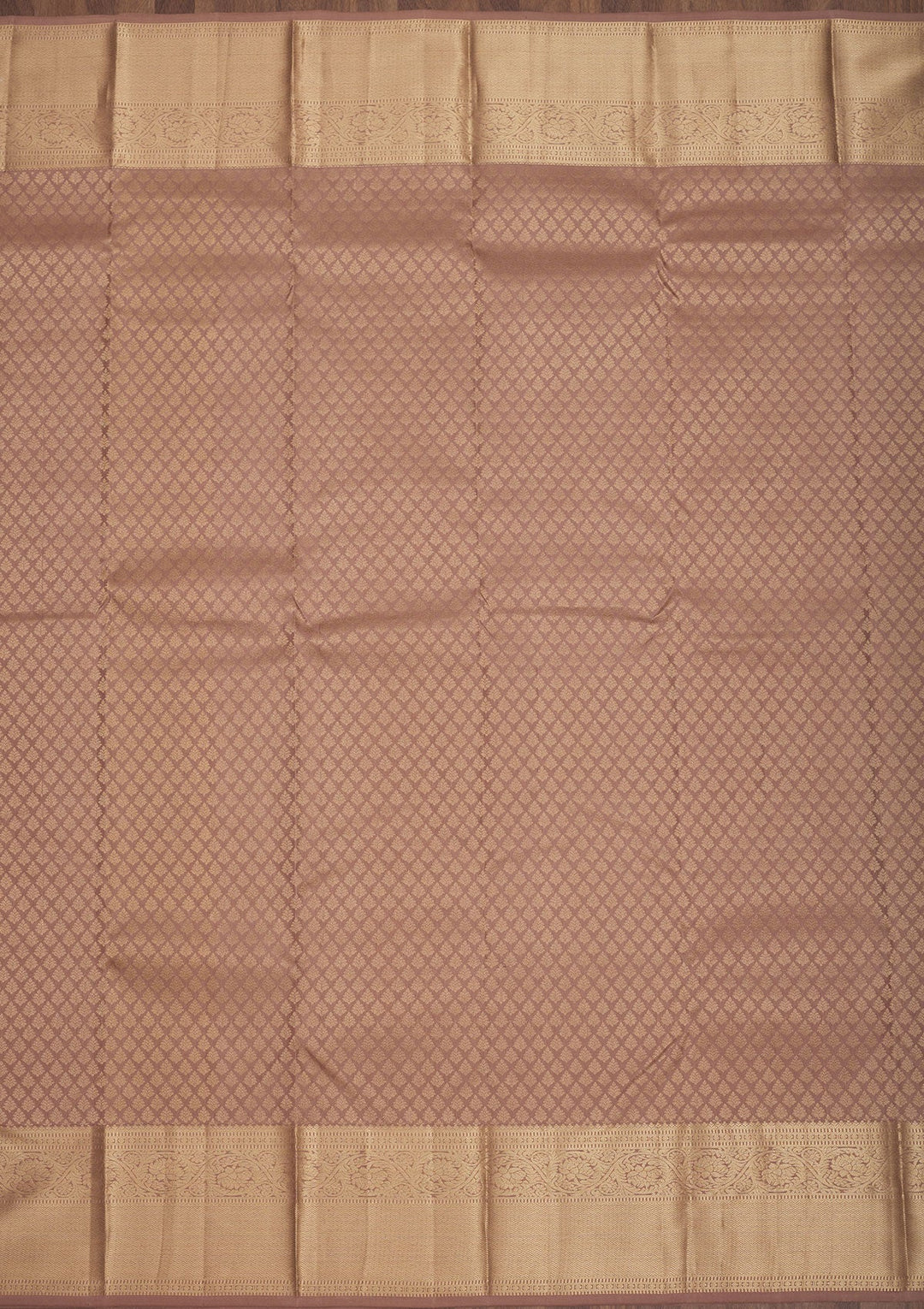 Light Brown Zariwork Pure Silk Saree-Koskii