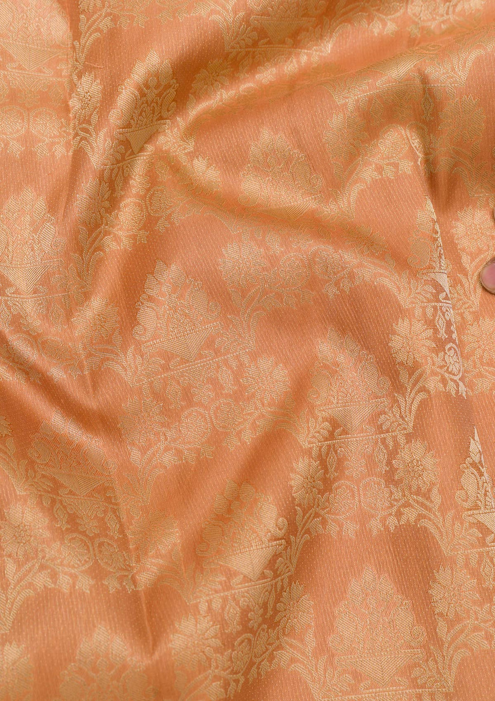 Light Brown Zariwork Pure Silk Saree-Koskii