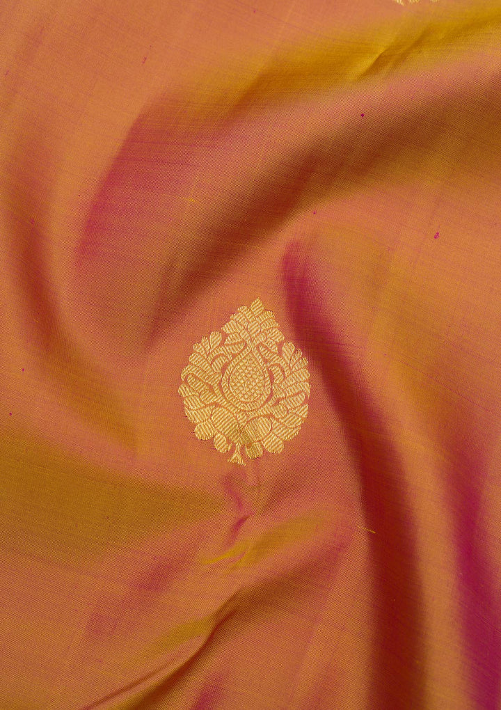 Light Brown Zariwork Pure Silk Saree-Koskii