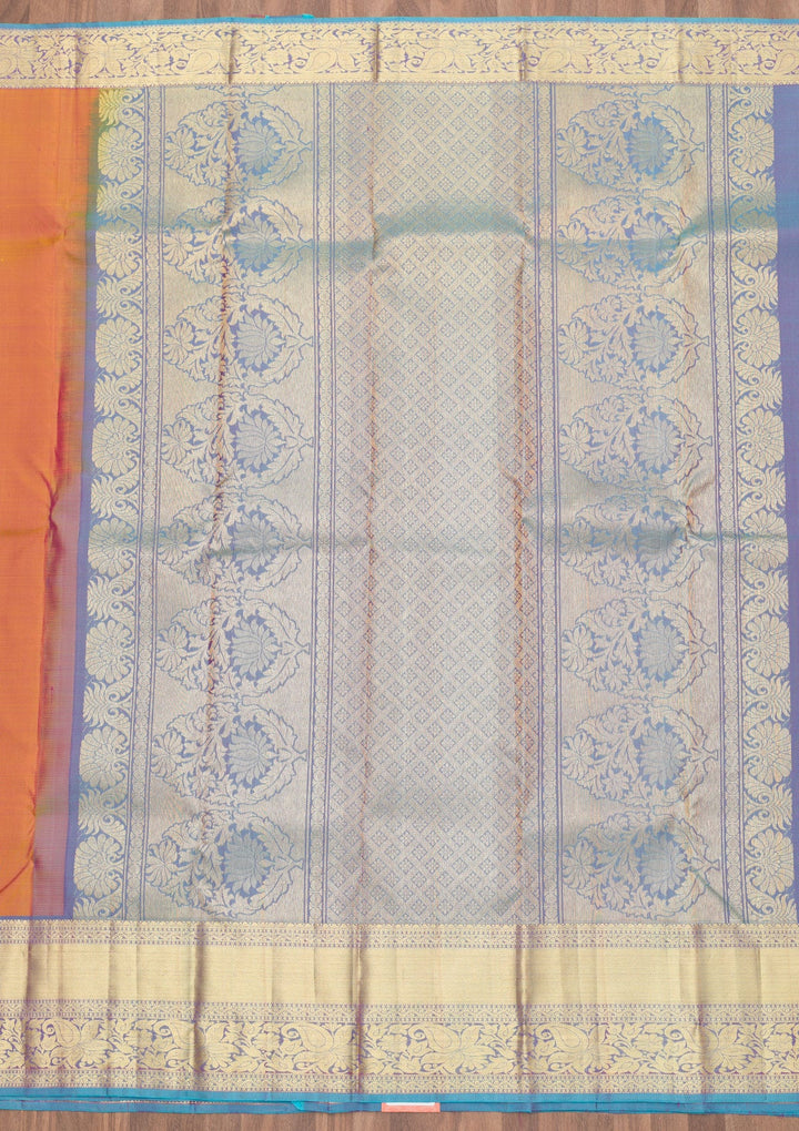 Light Brown Zariwork Pure Silk Saree-Koskii