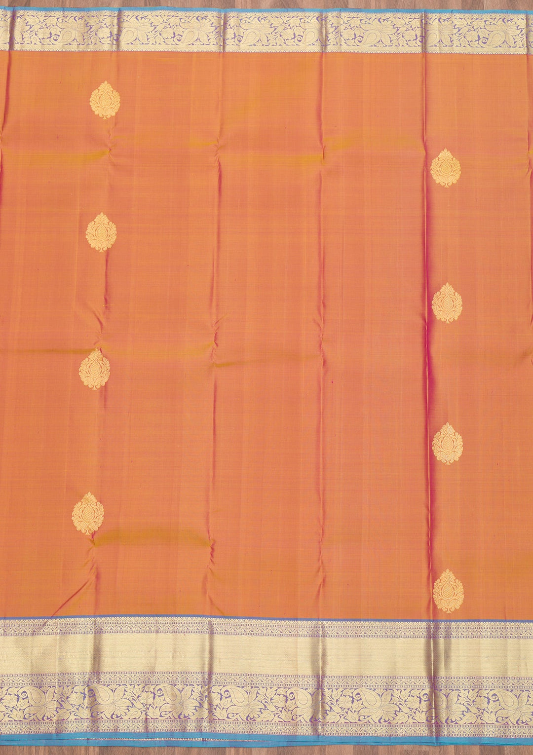 Light Brown Zariwork Pure Silk Saree-Koskii