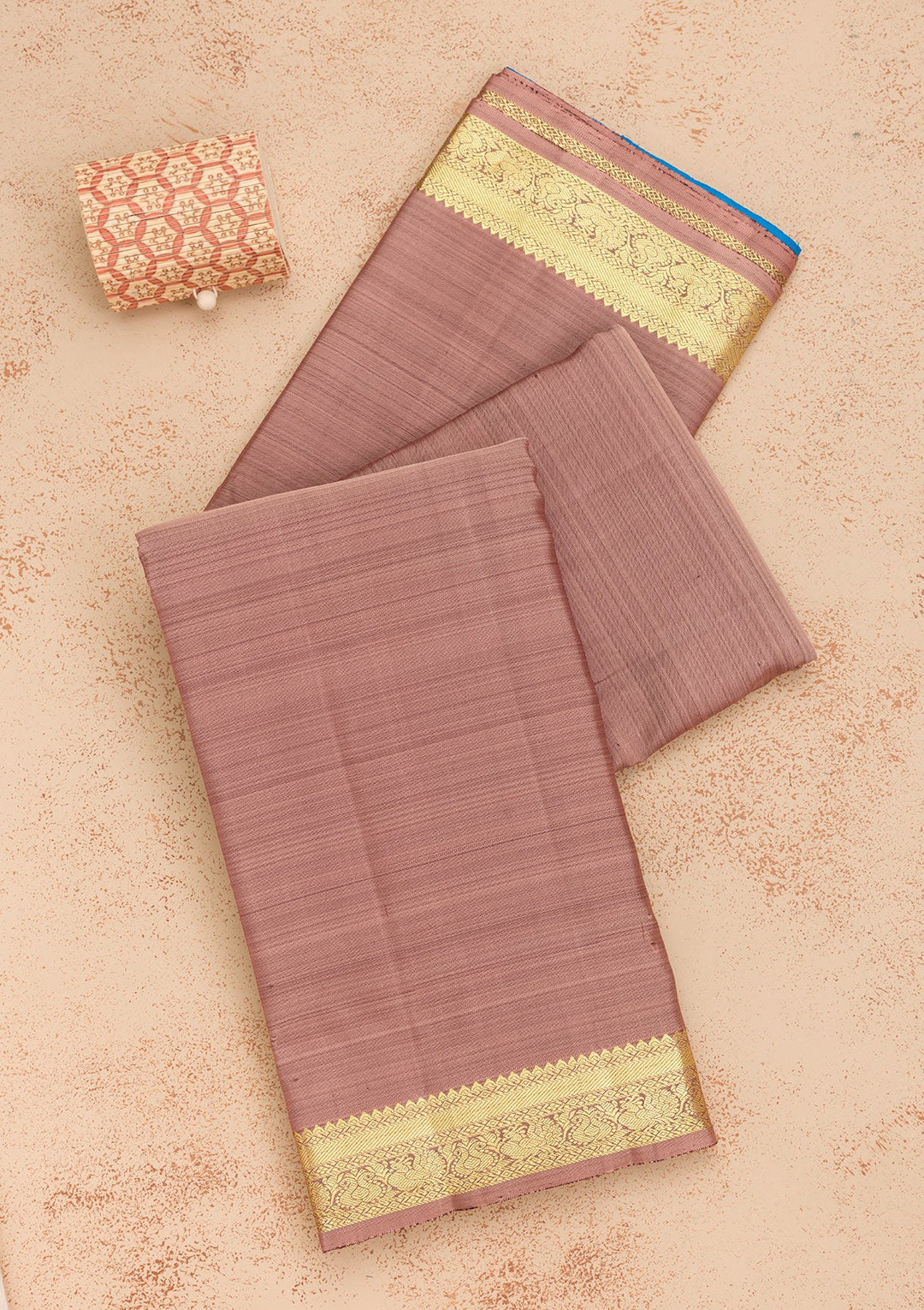 Light Brown Zariwork Pure Silk Saree-Koskii