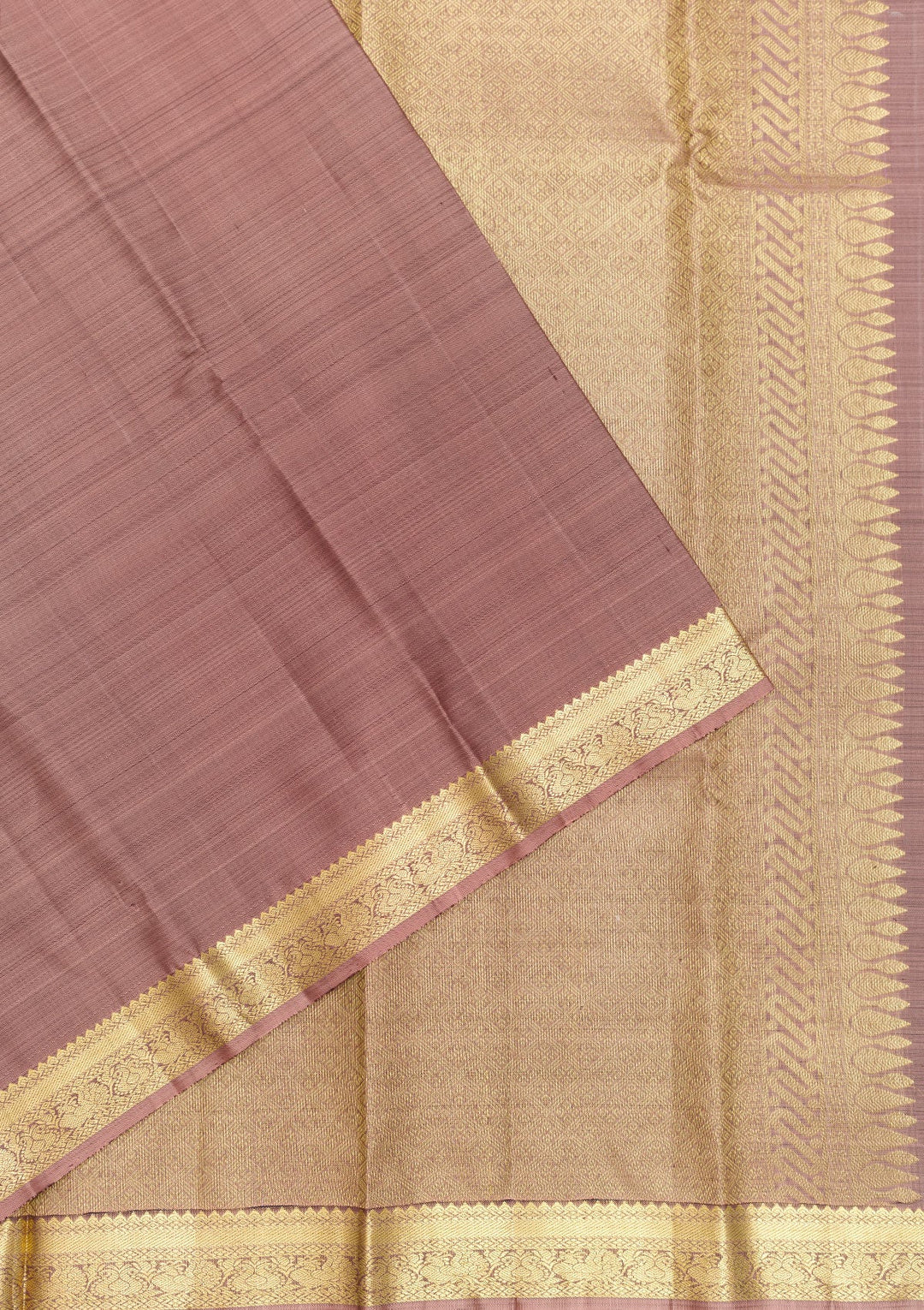 Light Brown Zariwork Pure Silk Saree-Koskii