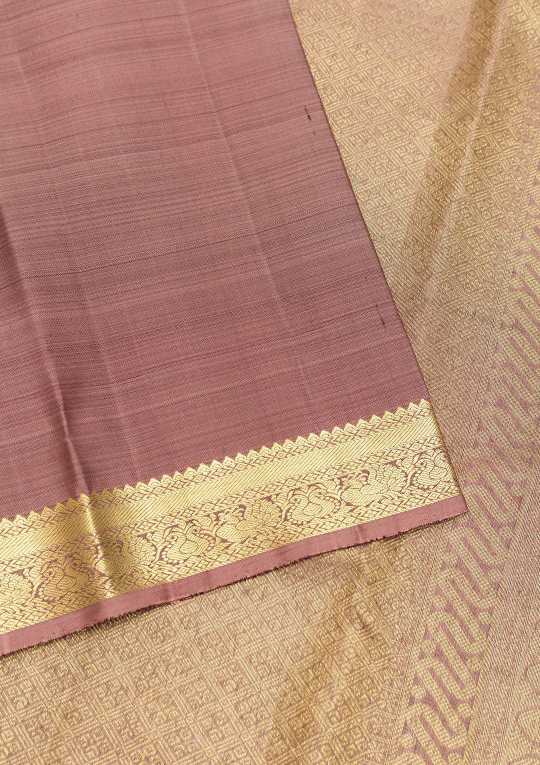 Light Brown Zariwork Pure Silk Saree-Koskii