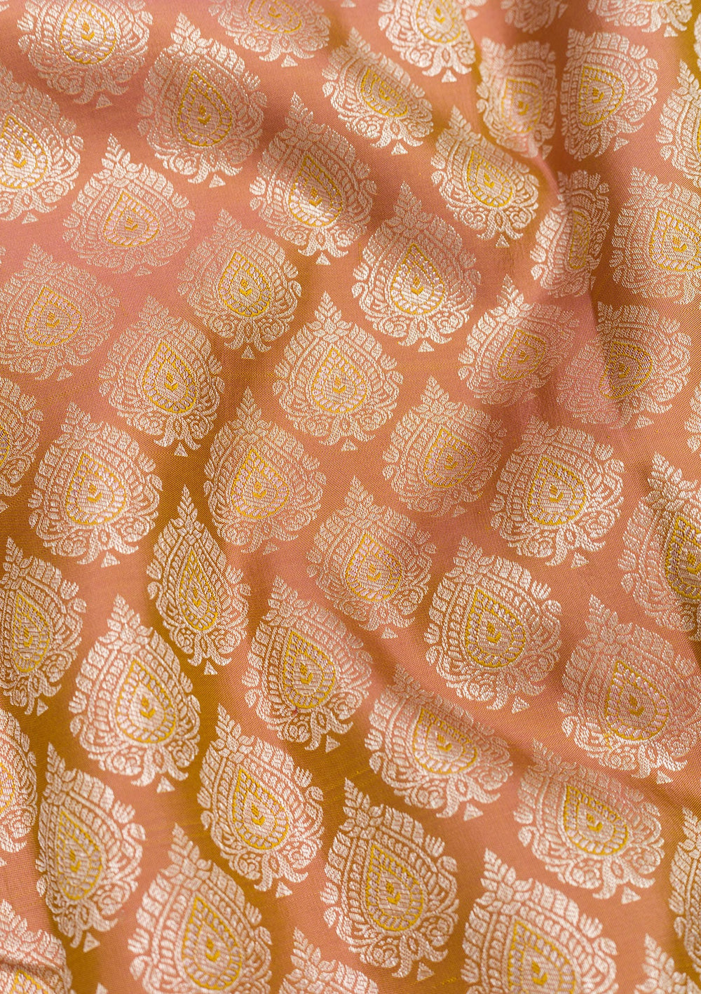 Light Brown Zariwork Pure Silk Saree-Koskii