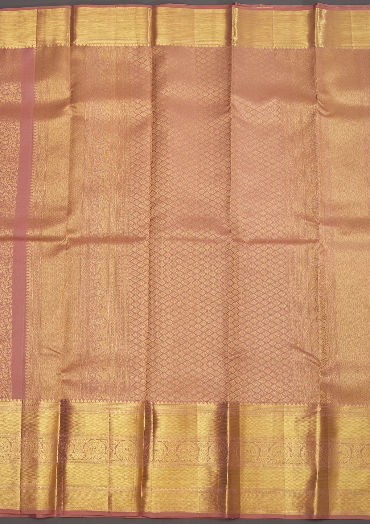 Light Brown Zariwork Pure Silk Saree-Koskii