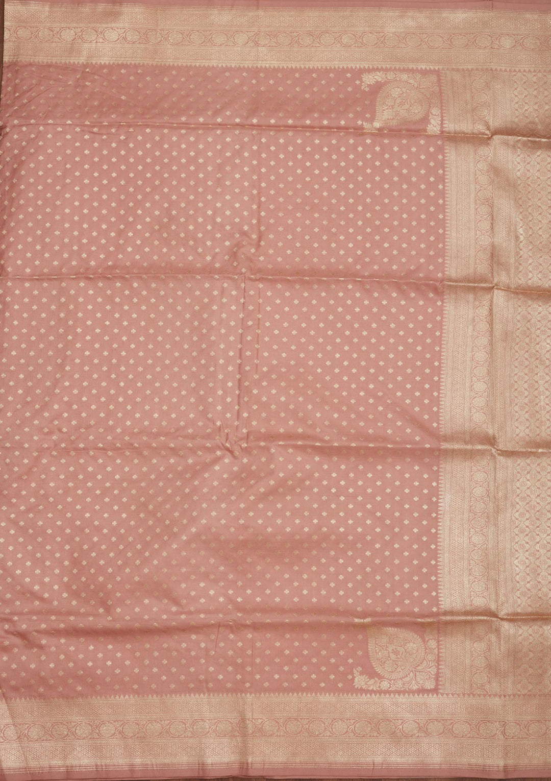 Light Brown Zariwork Pure Silk Saree-Koskii