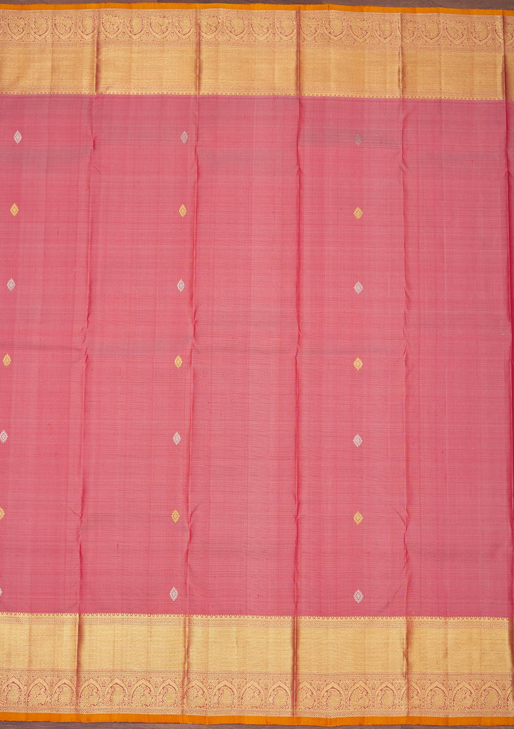 Light Brown Zariwork Pure Silk Saree-Koskii