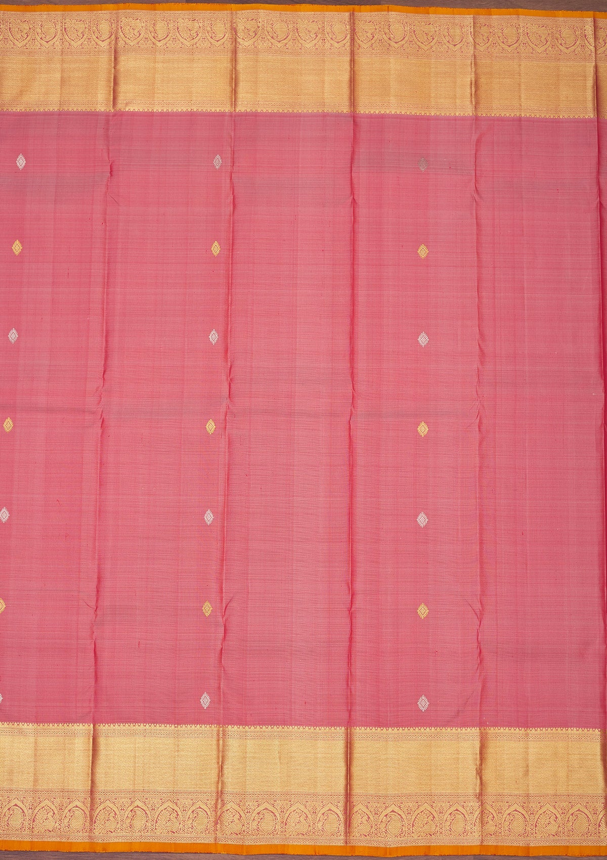 Light Brown Zariwork Pure Silk Saree-Koskii