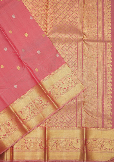 Light Brown Zariwork Pure Silk Saree-Koskii