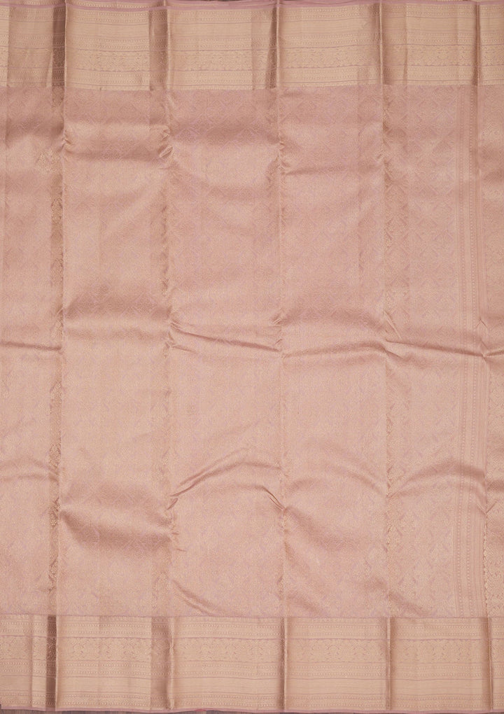 Light Brown Zariwork Pure Silk Saree-Koskii