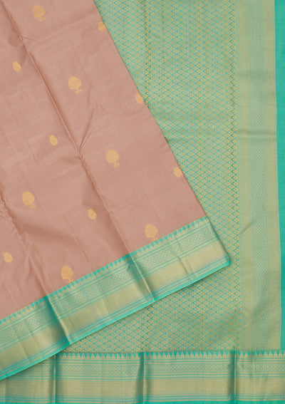 Light Brown Zariwork Pure Silk Saree
