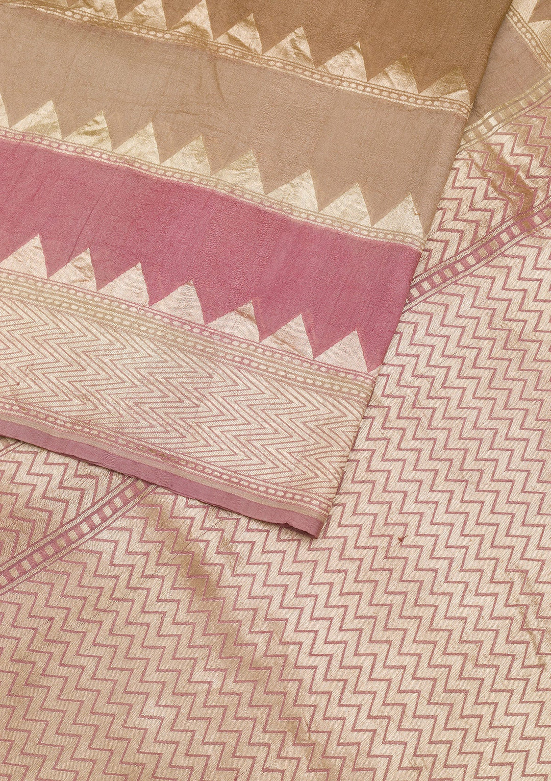 Light Grey Zariwork Banarasi Saree-Koskii