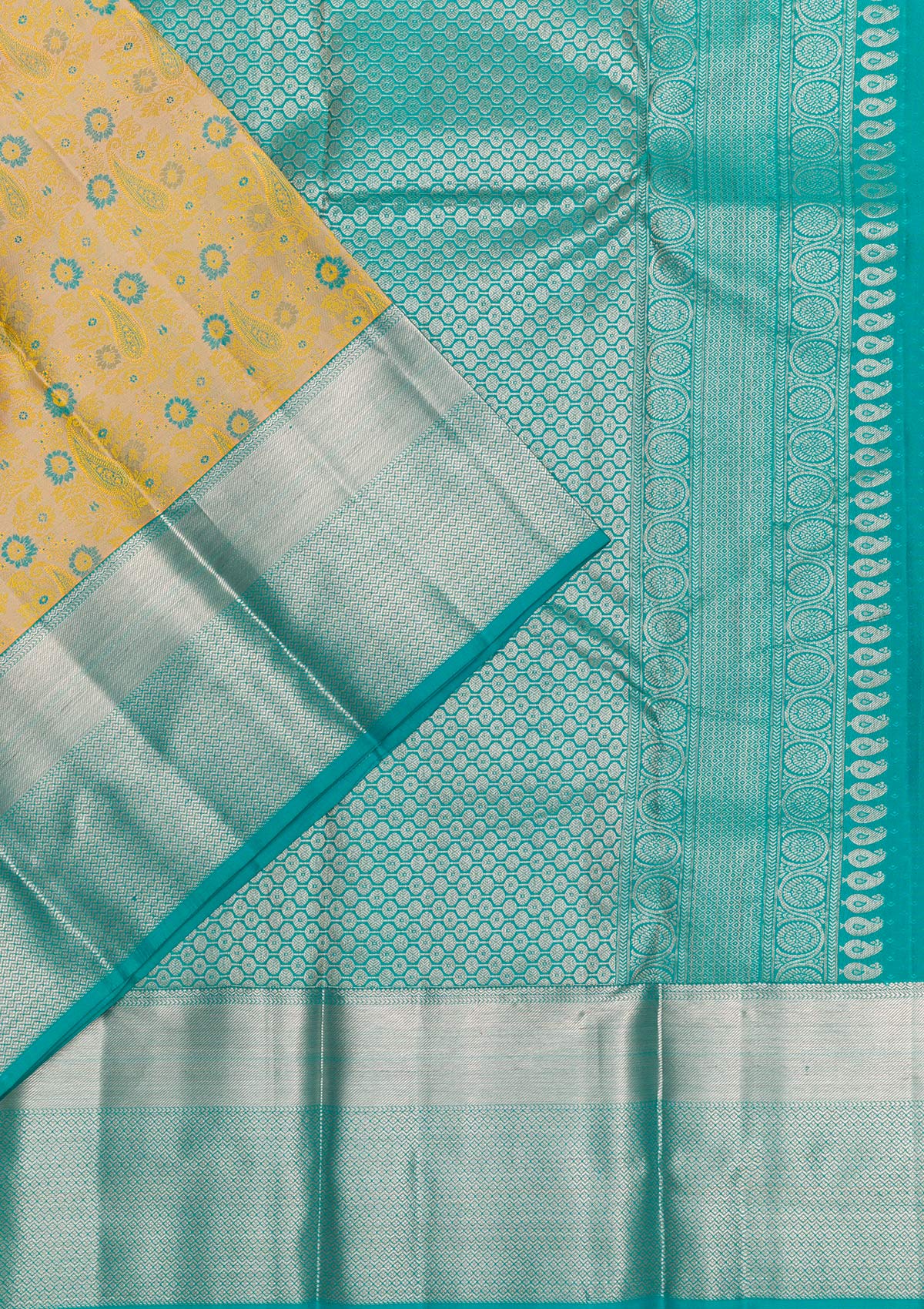 Light Grey Zariwork Pure Silk Saree-Koskii