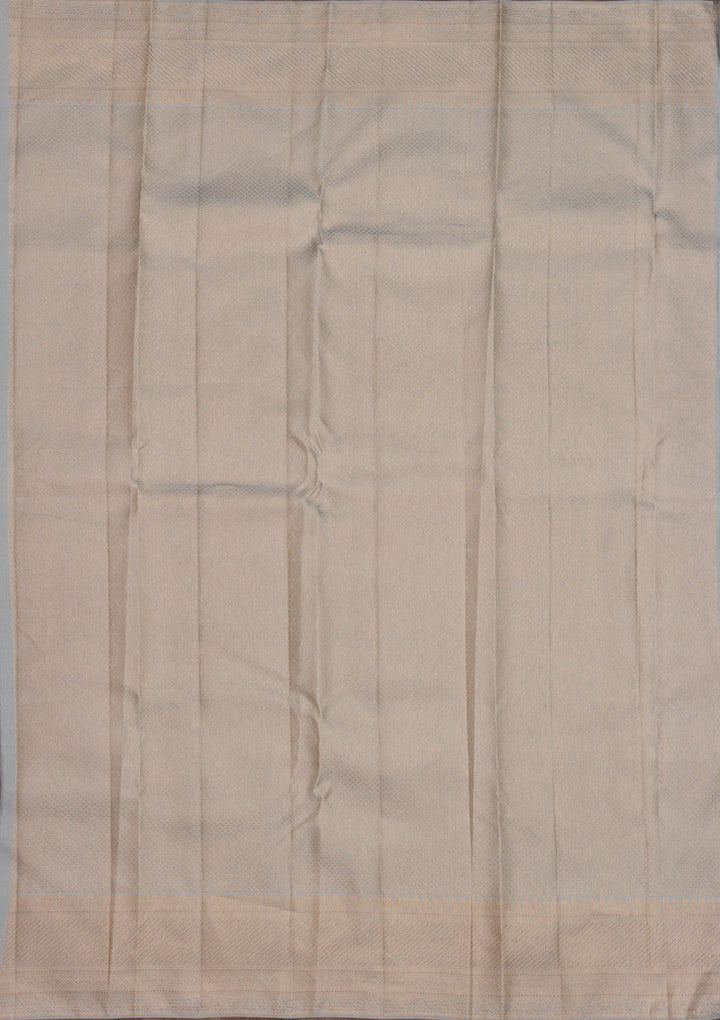 Light Grey Zariwork Pure Silk Saree-Koskii