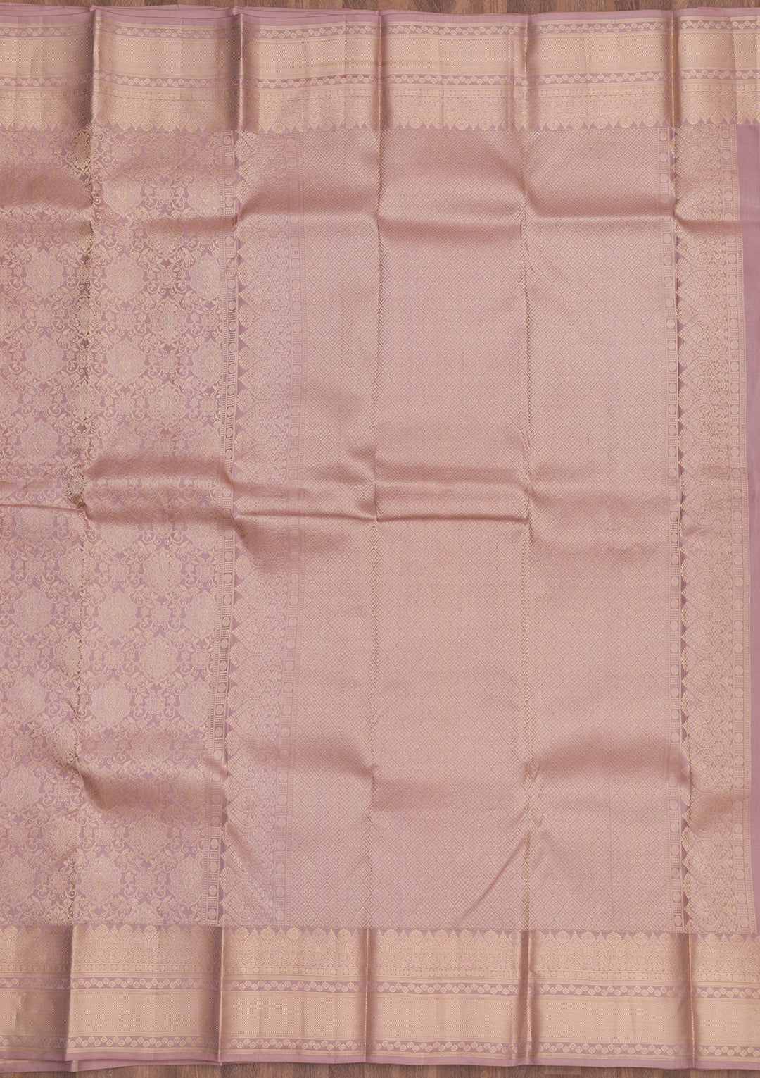 Light Grey Zariwork Pure Silk Saree-Koskii