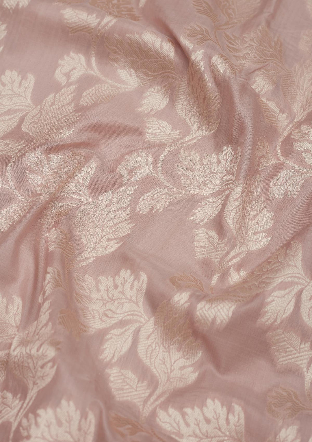 Light Grey Zariwork Pure Silk Saree-Koskii