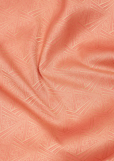 Light Peach Zariwork Pure Silk Saree-Koskii