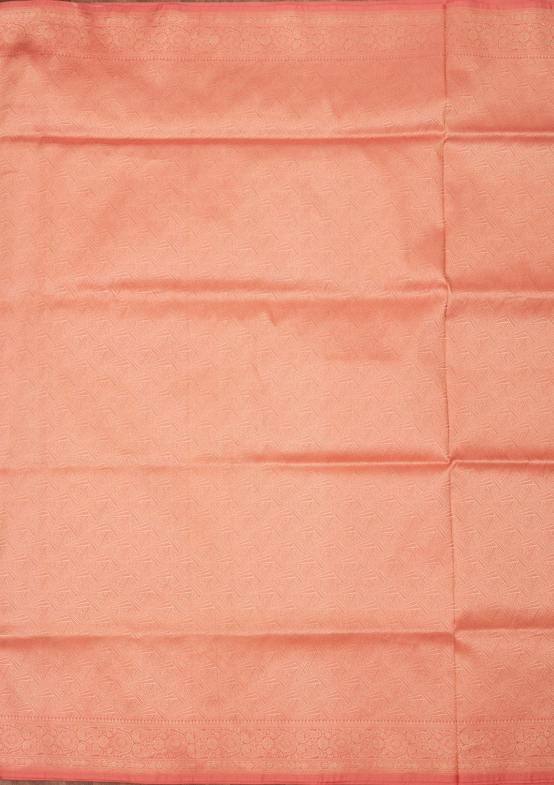 Light Peach Zariwork Pure Silk Saree-Koskii