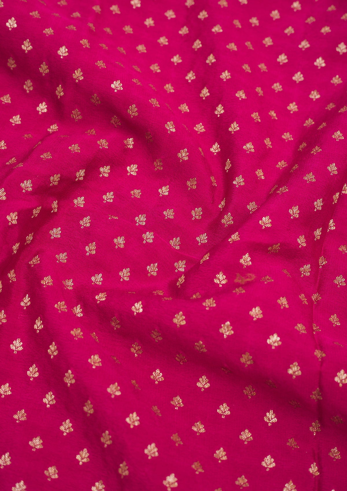 Magenta Pink Zariwork Art Silk Saree