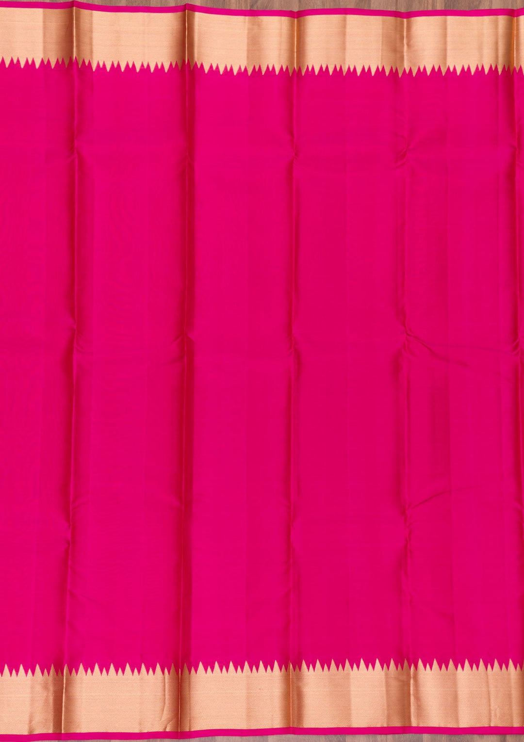 Magenta Pink Zariwork Pure Silk Saree-Koskii