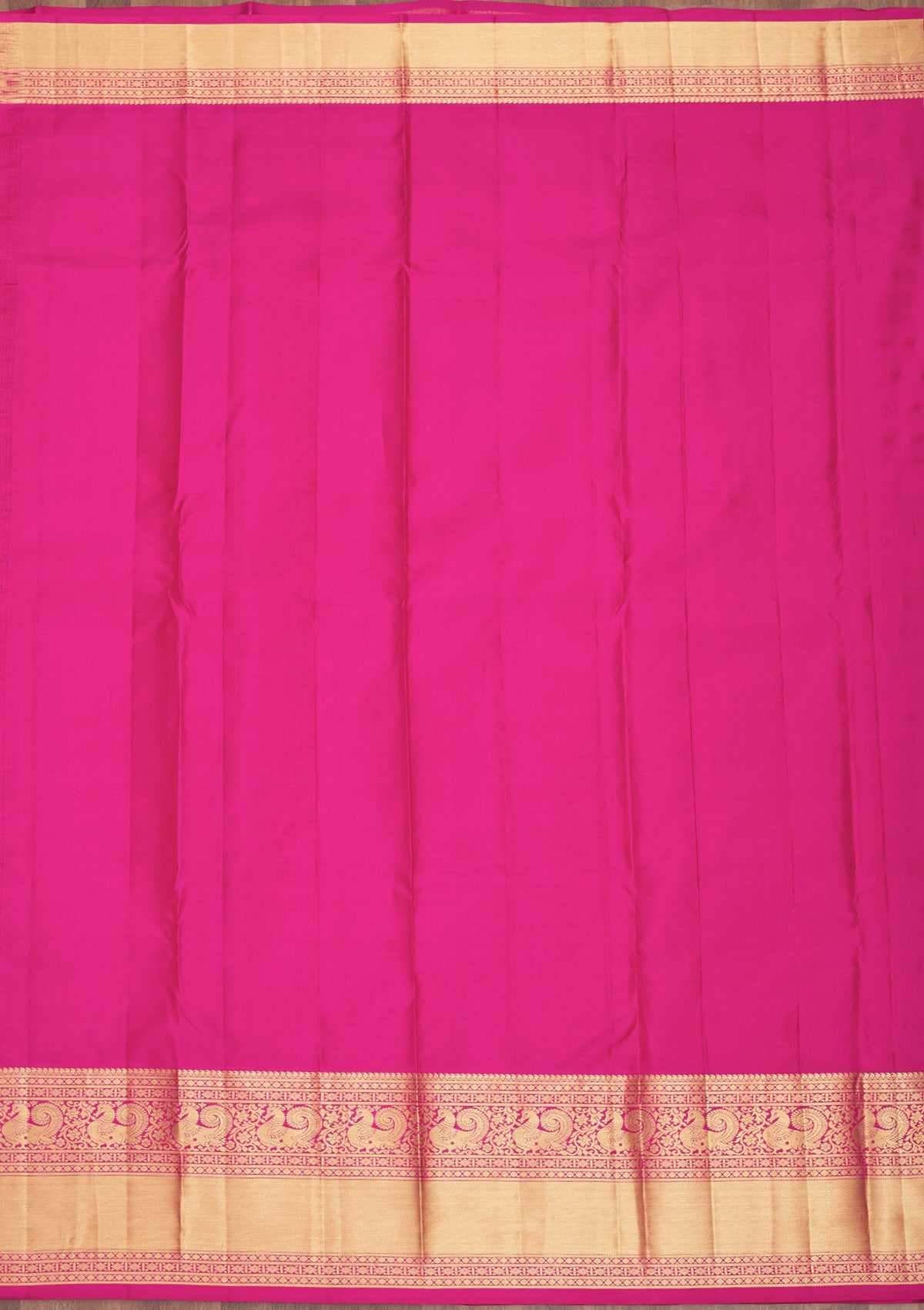 Magenta Pink Zariwork Pure Silk Saree-Koskii