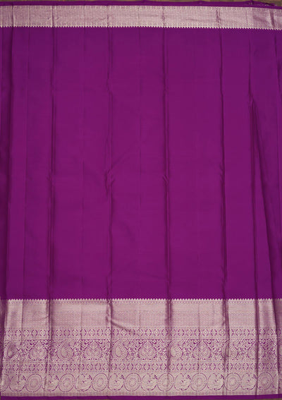 Magenta Pink Zariwork Pure Silk Saree-Koskii