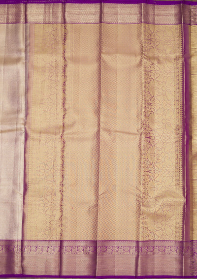 Beige Zariwork Pure Silk Saree-Koskii