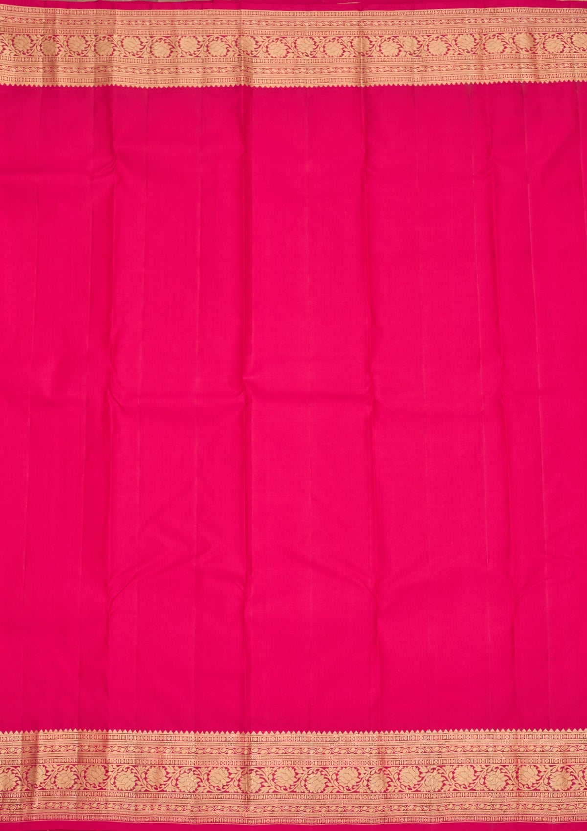 Magenta Pink Zariwork Pure Silk Saree