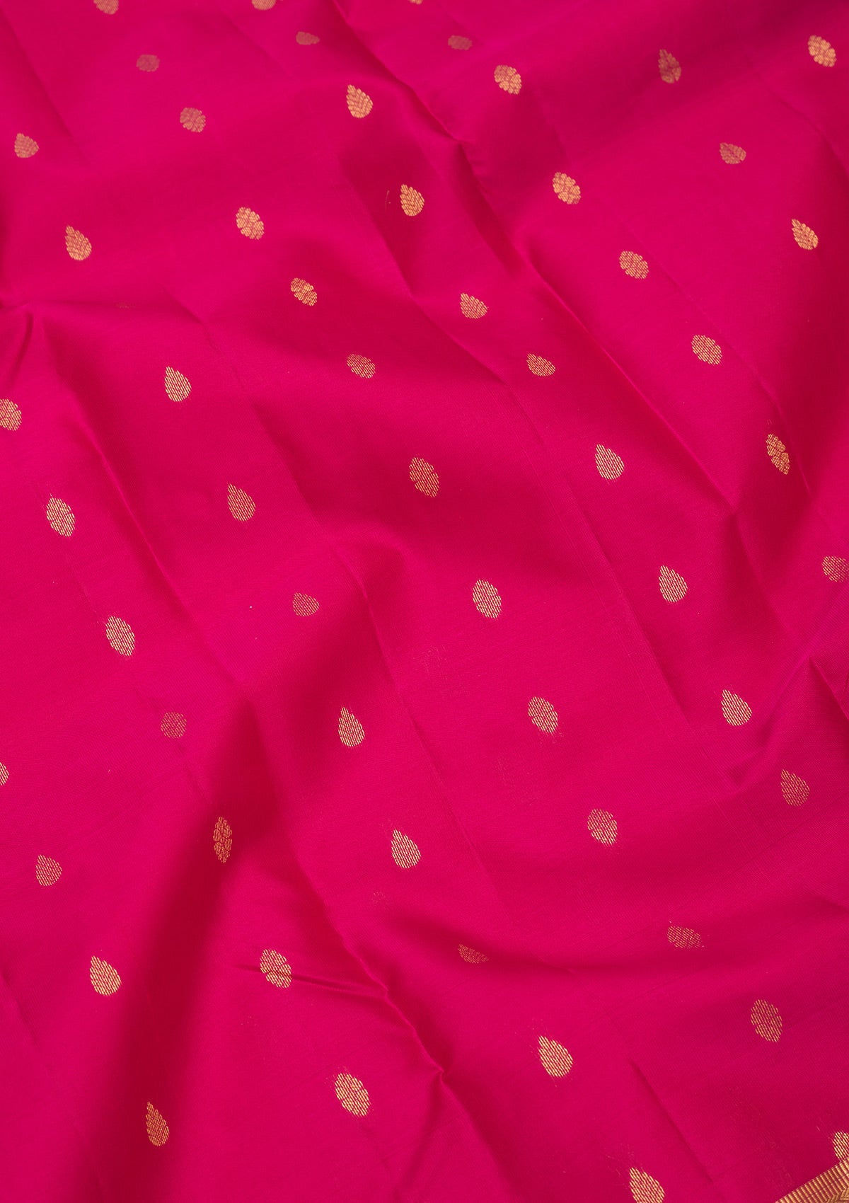 Magenta Pink Zariwork Pure Silk Saree