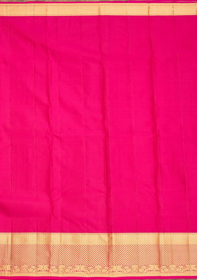 Magenta Pink Zariwork Pure Silk Saree