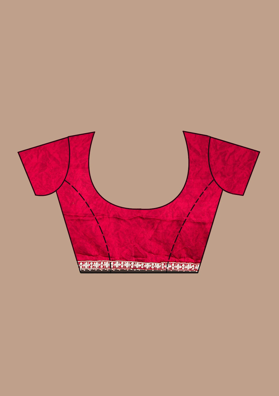 Maroon Bandini Print Satin Saree-Koskii