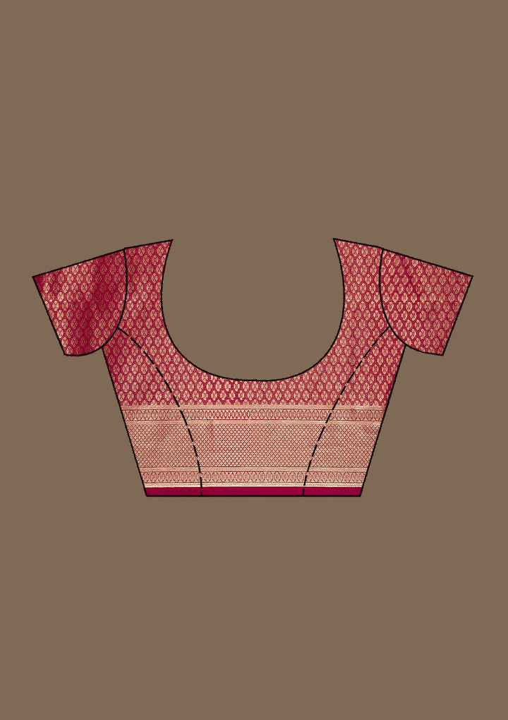 Maroon Plain Art Silk Saree-Koskii