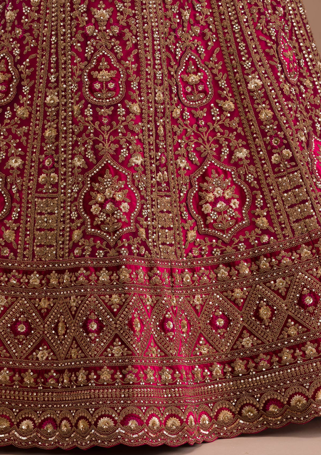Maroon Stonework Velvet Readymade Lehenga-Koskii