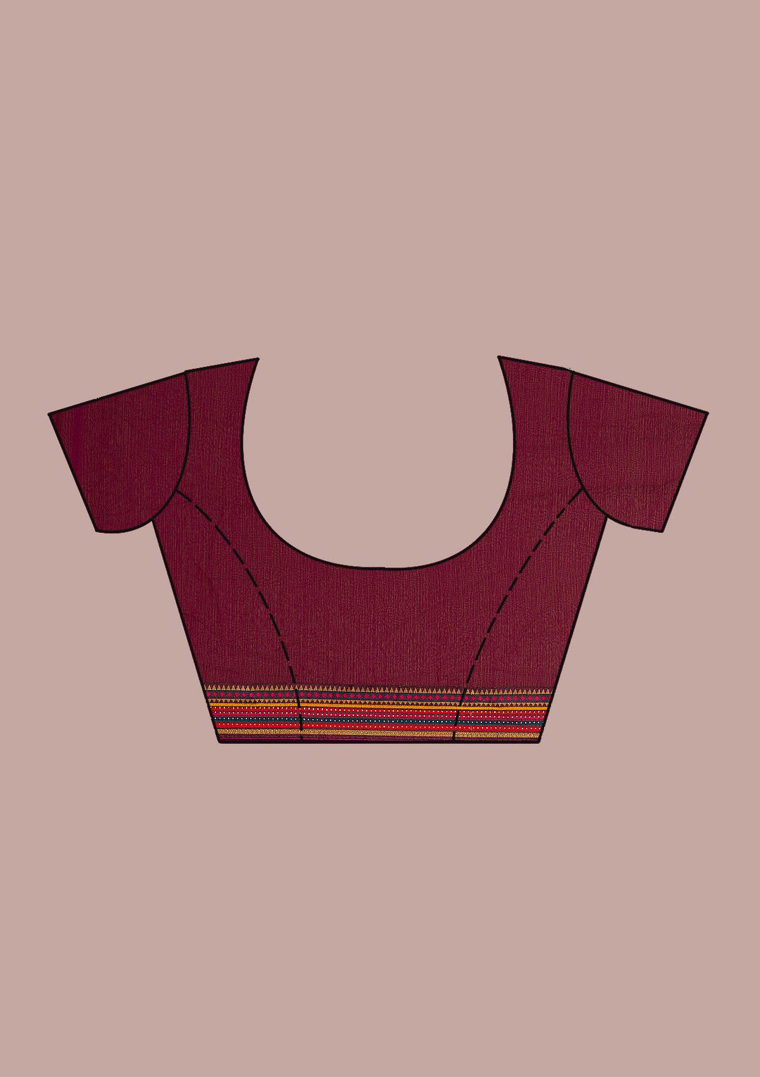 Maroon Threadwork Georgette Saree-Koskii