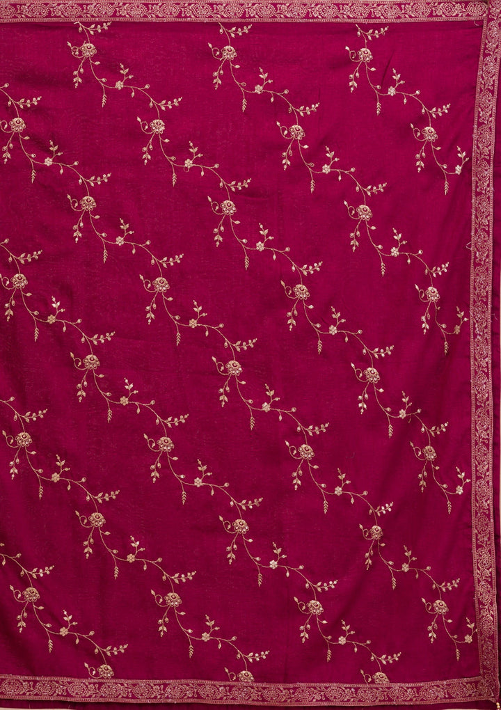 Maroon Zariwork Art Silk Readymade Sharara Kameez