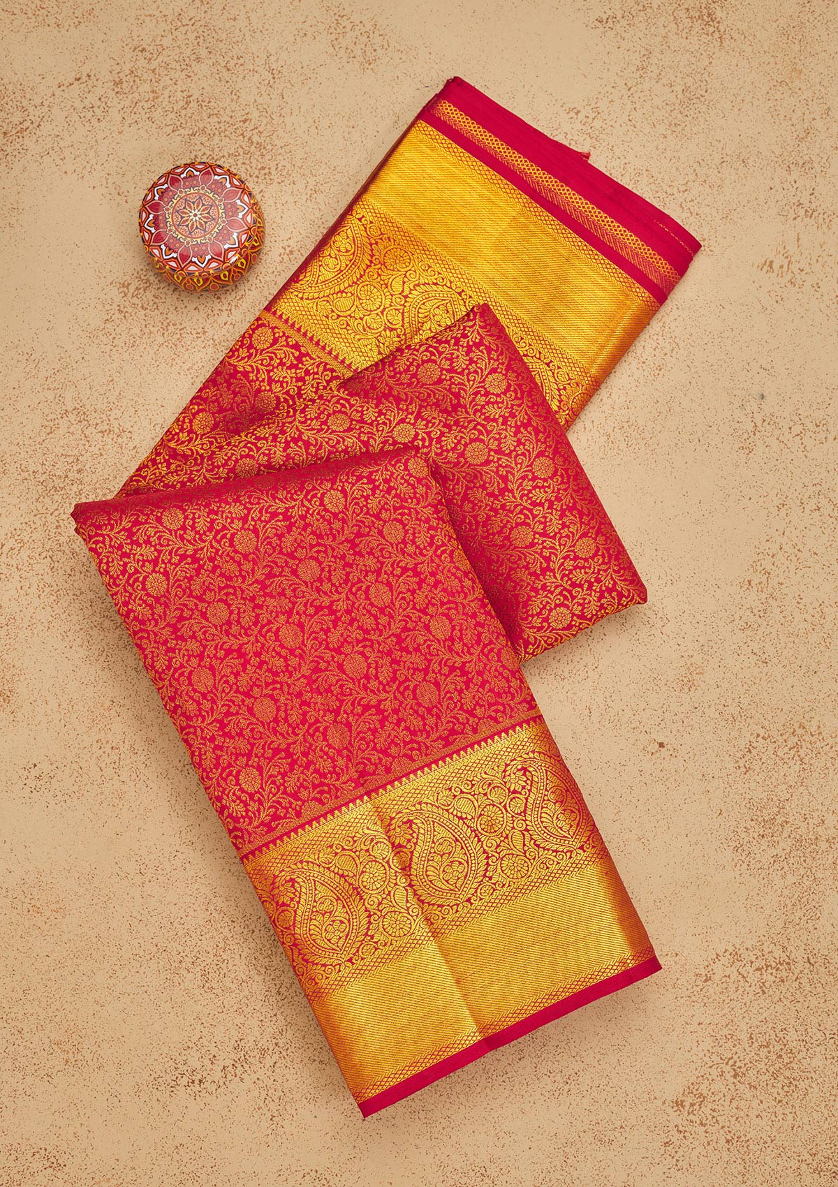 Maroon Zariwork Pure Silk Saree-Koskii