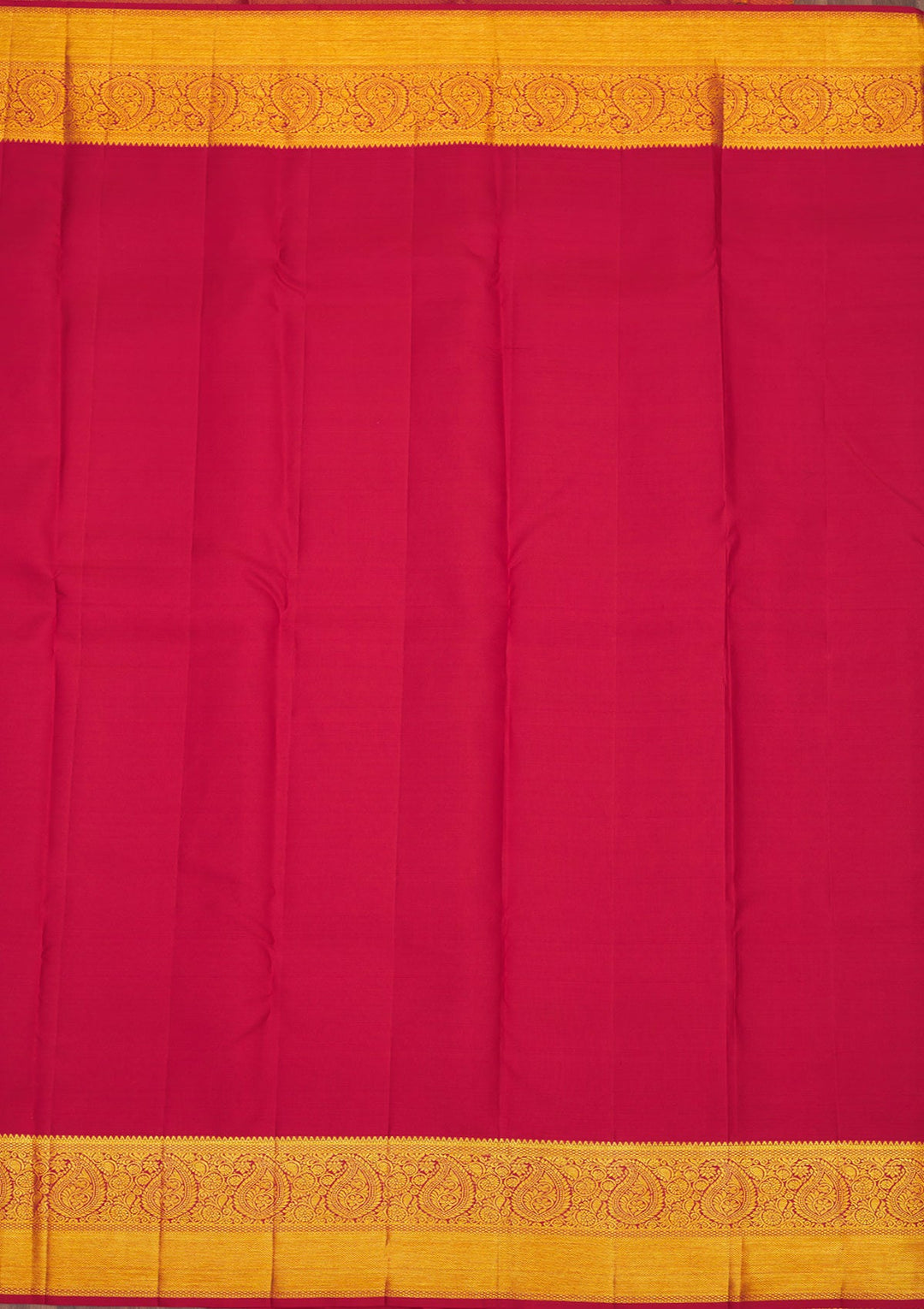 Maroon Zariwork Pure Silk Saree-Koskii