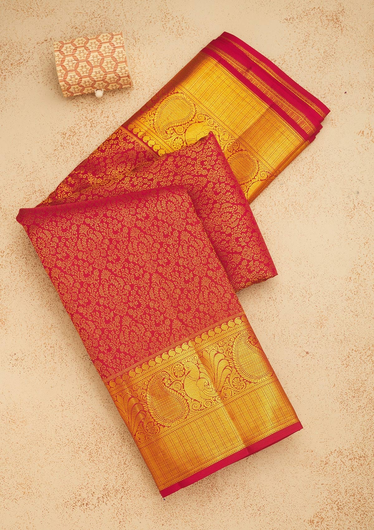 Maroon Zariwork Pure Silk Saree-Koskii