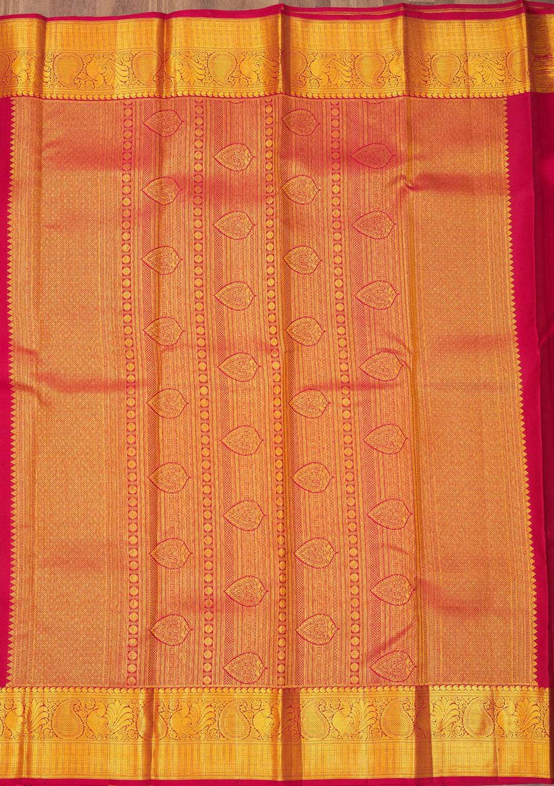 Maroon Zariwork Pure Silk Saree-Koskii