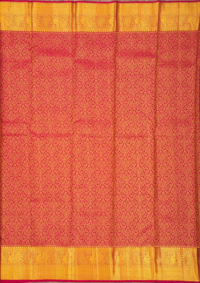 Maroon Zariwork Pure Silk Saree-Koskii