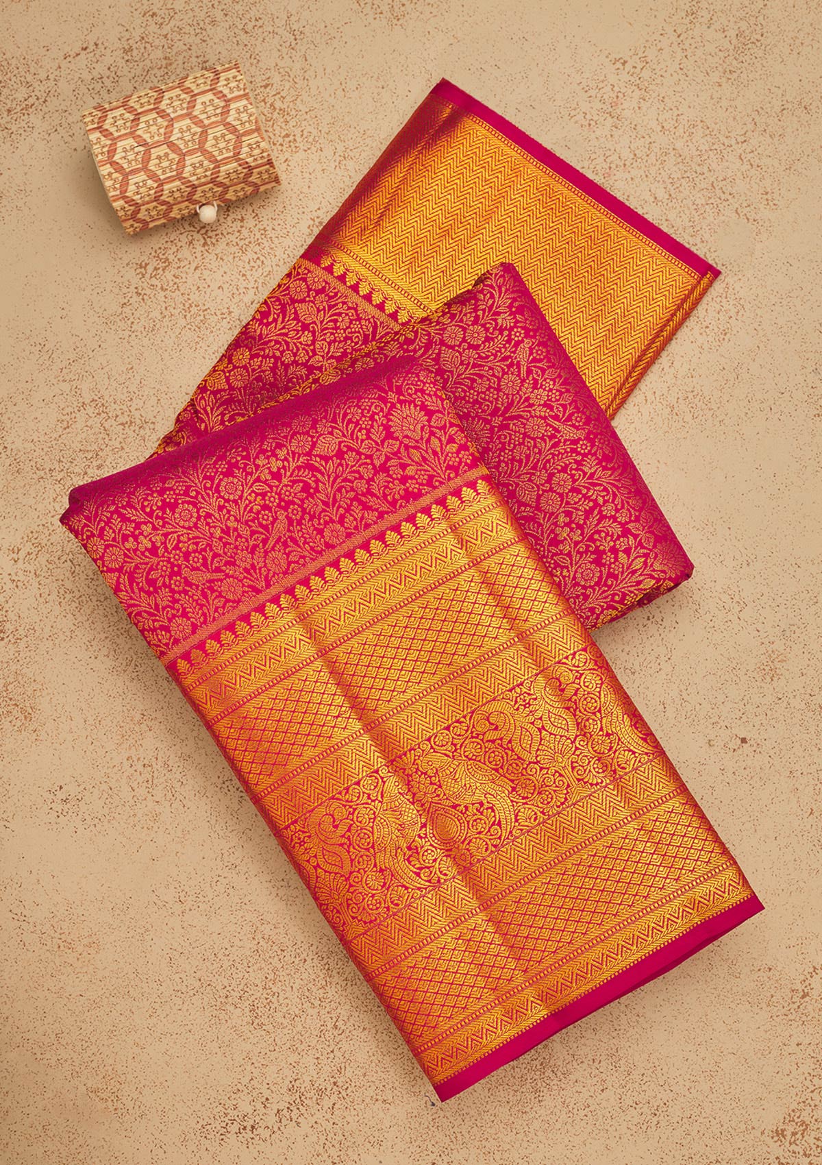 Maroon Zariwork Pure Silk Saree-Koskii