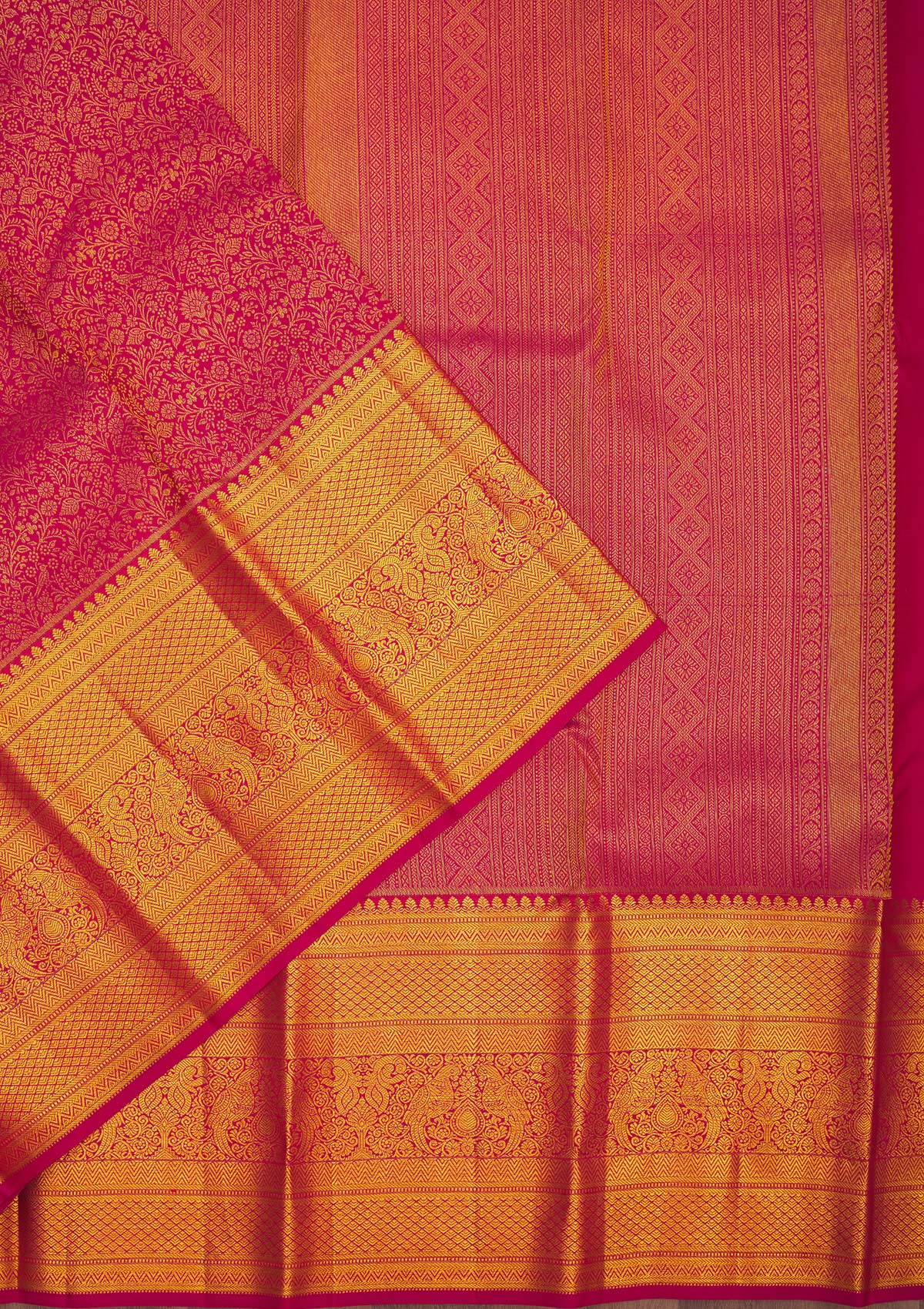 Maroon Zariwork Pure Silk Saree-Koskii