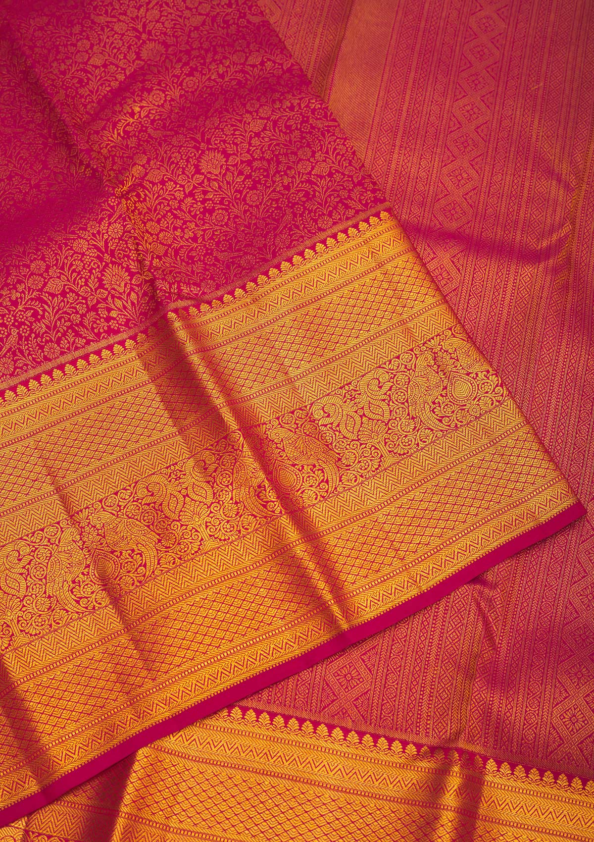 Maroon Zariwork Pure Silk Saree-Koskii