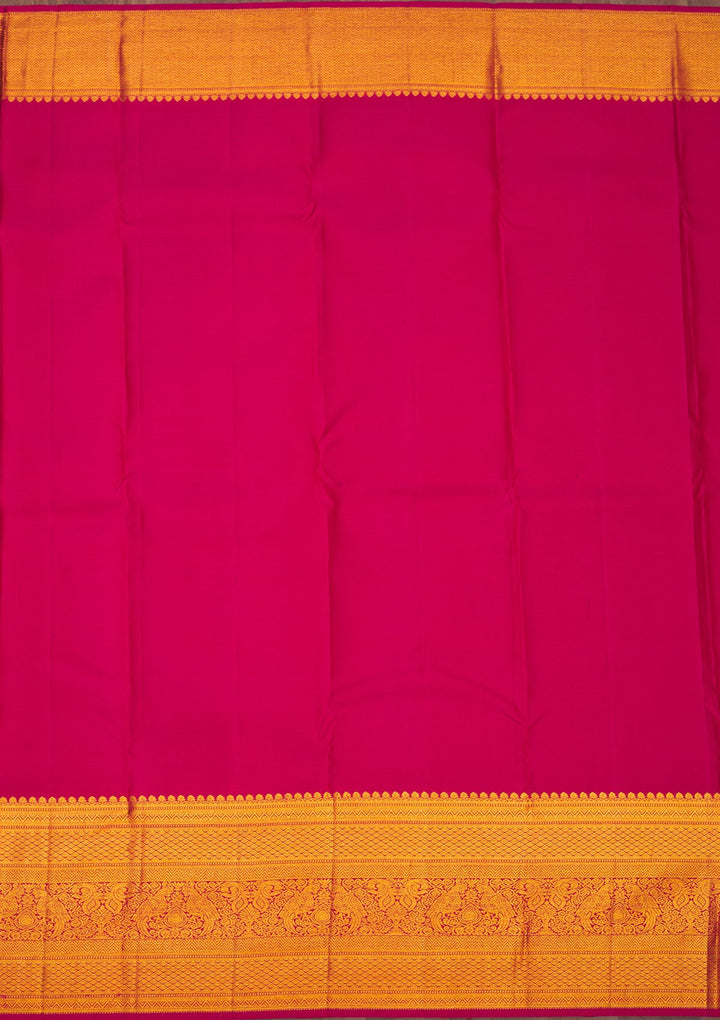 Maroon Zariwork Pure Silk Saree-Koskii